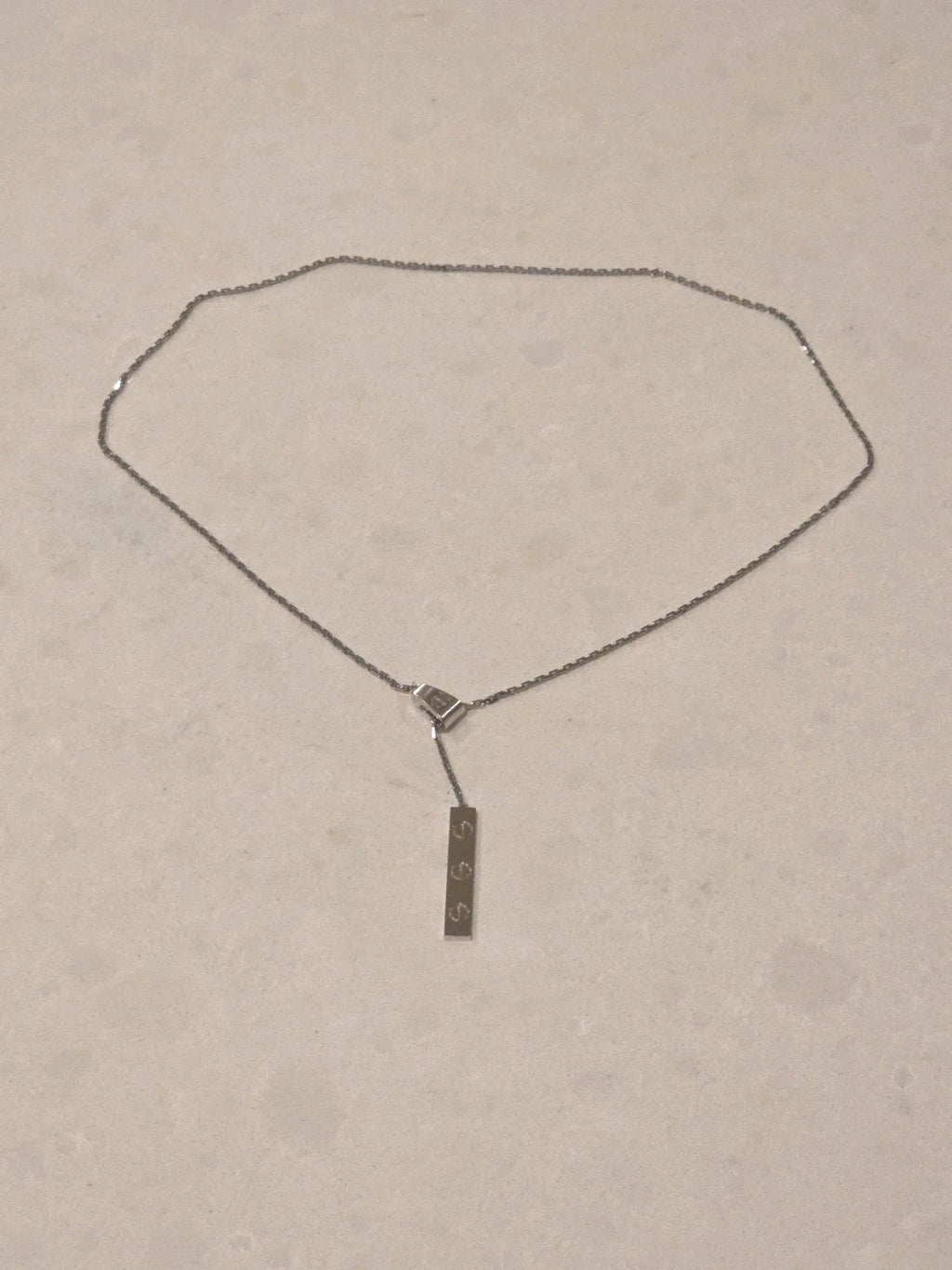 Cartier Love Necklace Lariat 18K White Gold  Adjustable