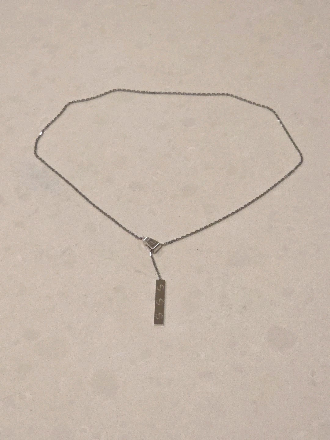 Cartier Love Necklace Lariat 18K White Gold  Adjustable