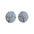 Swarovski  Gold Tone Studded Crystal Clip On Earrings