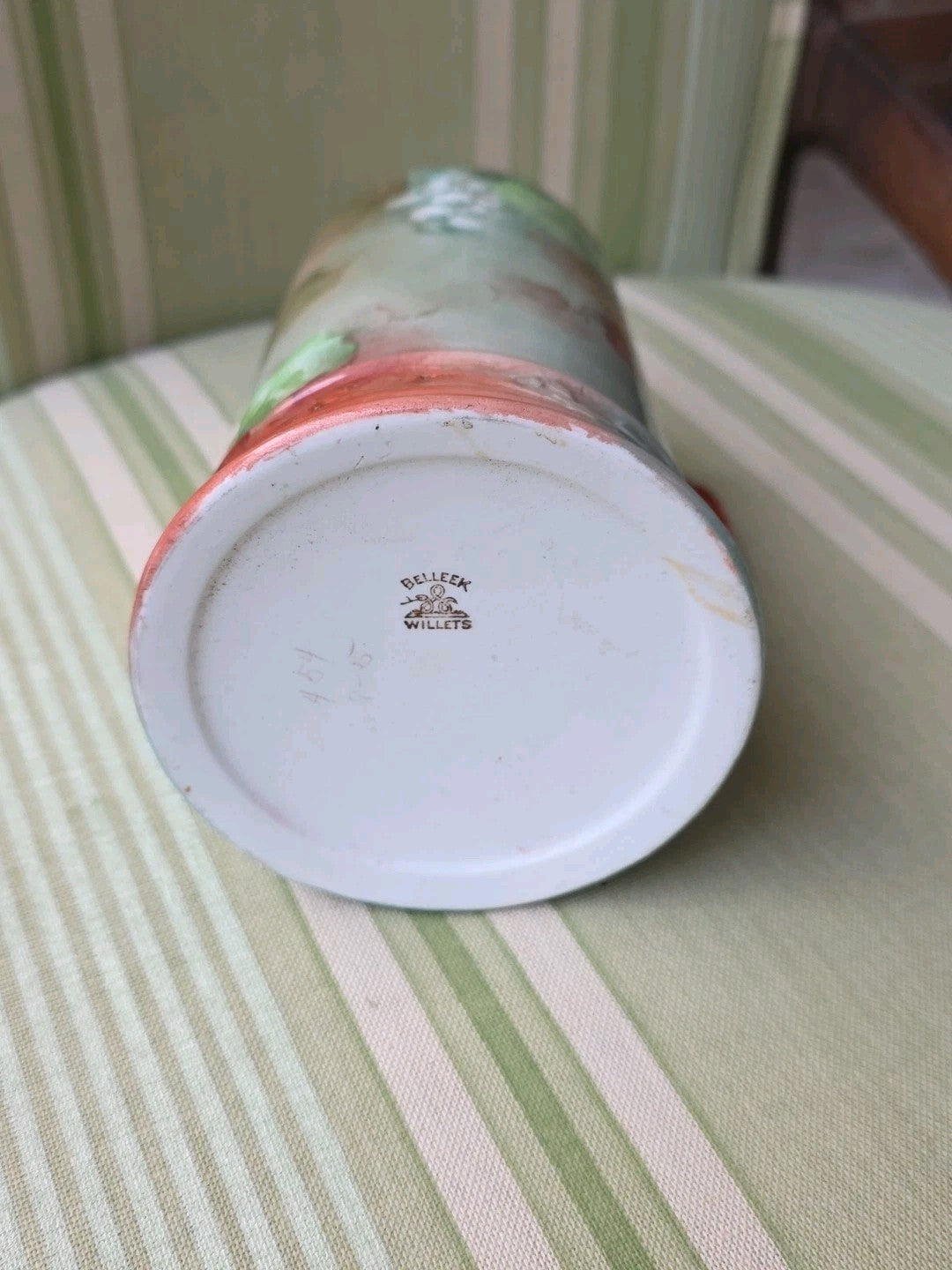 Lenox Belleek USA China Antique Hand Painted Tankard 1896-1906 VGC