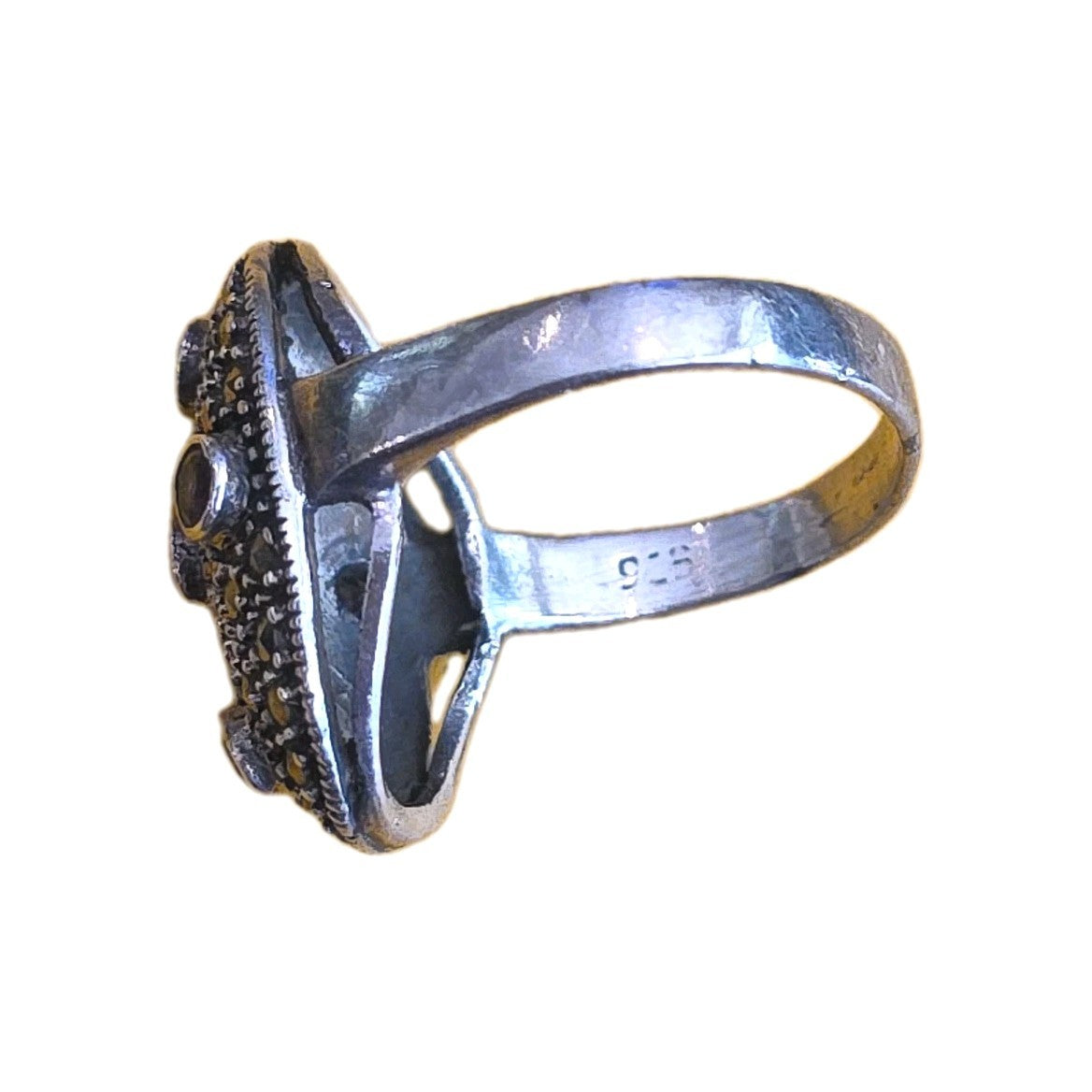 Judith Jack Marcasite 925 Sterling Silver Ring, Sz 9