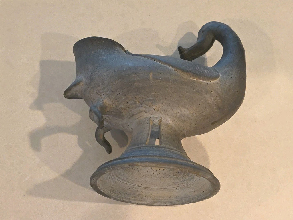 Midcentury Studio Art Pottery Figural Duck Vessel Sculpture Pitcher