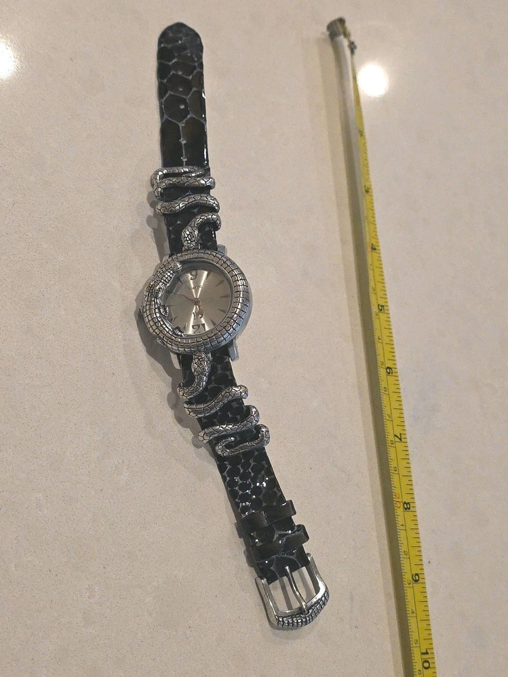 Chi by Falchi Designer Gator Snake Watch Running Fine New Battery