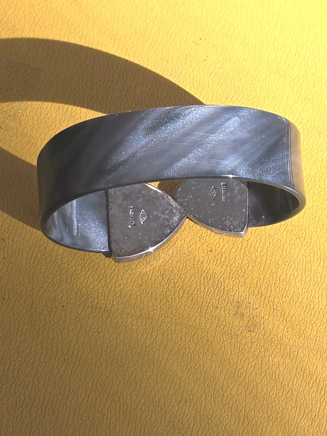 Judith Jack Vintage Sterling Silver Grey Tortoise  Bracelet