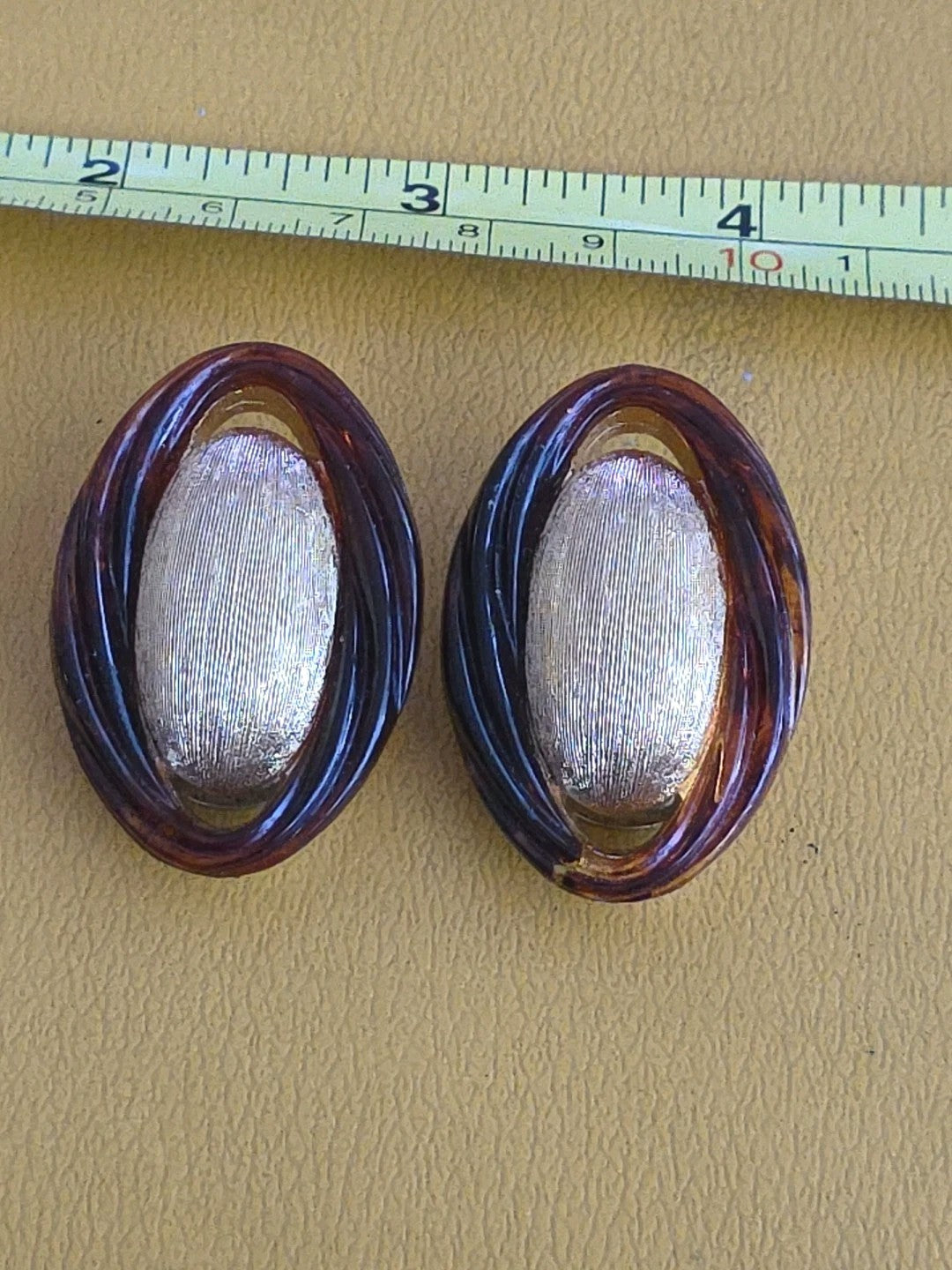 Christian Dior Vintage 1980s Logo Long Oval Hoop Statement Drop Clip, Earrings