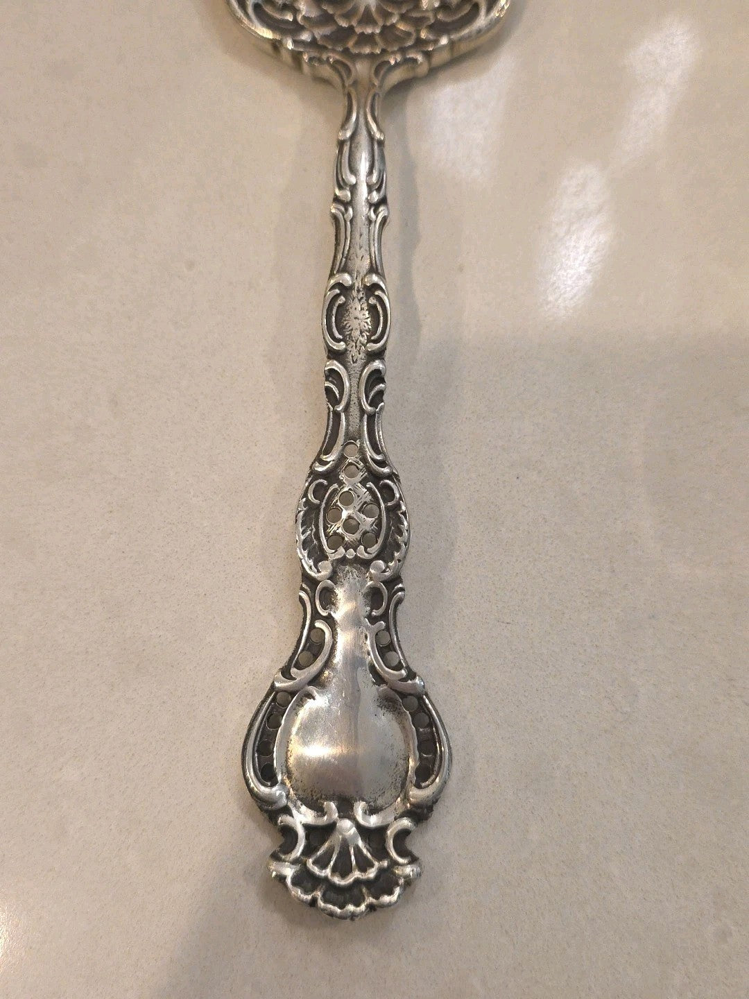 Regent by Durgin Sterling Silver Salad Serving Fork Pierced 9 1/2"