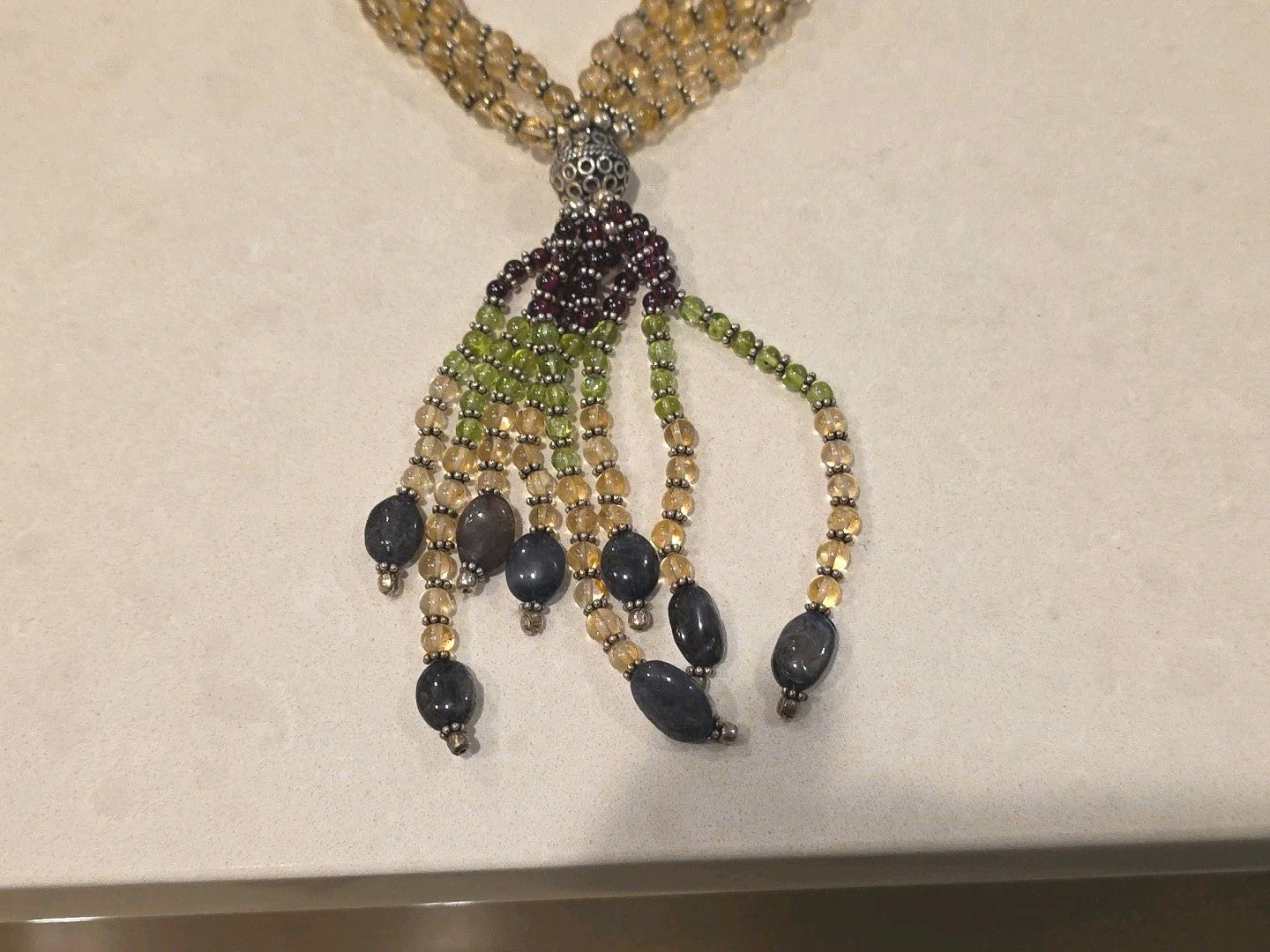 Heidi Daus Vintage Art Deco Style Asymmetrical Necklace