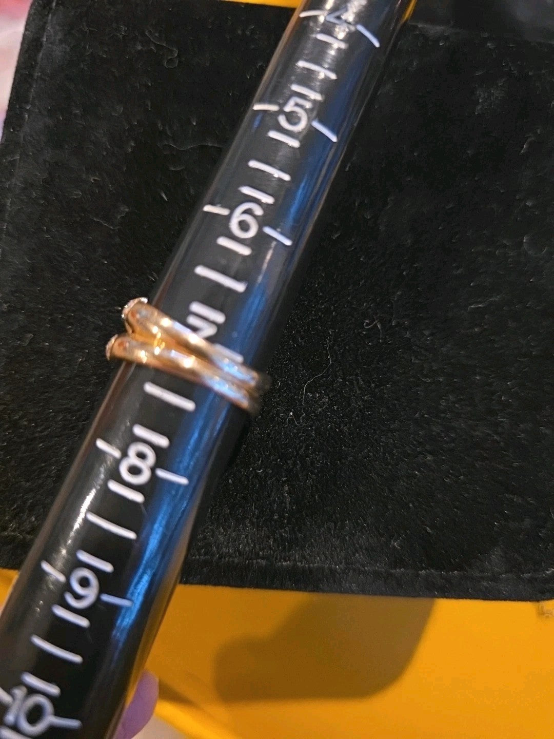 14K YELLOW GOLD DIAMOND COCKTAIL RING SIZE 7