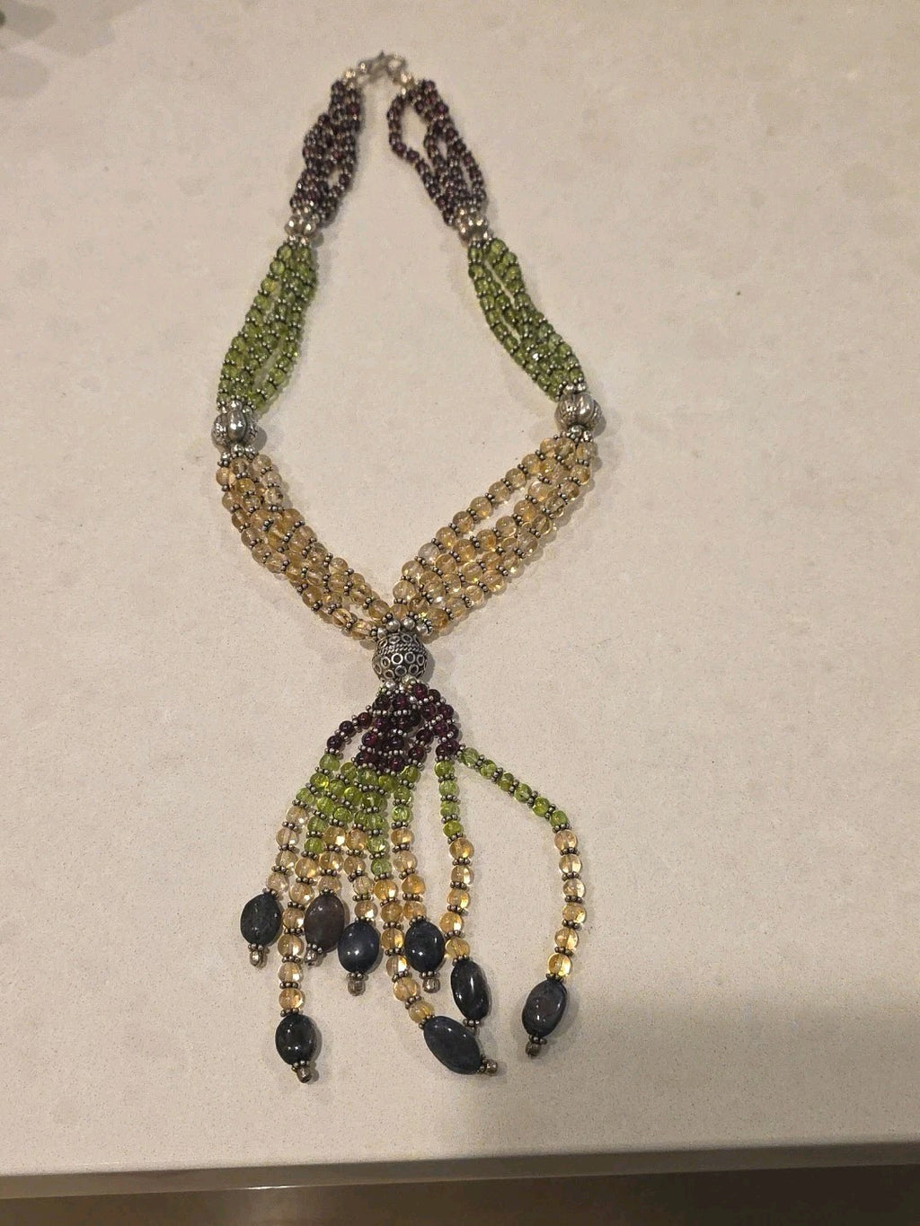 Heidi Daus Vintage Art Deco Style Asymmetrical Necklace