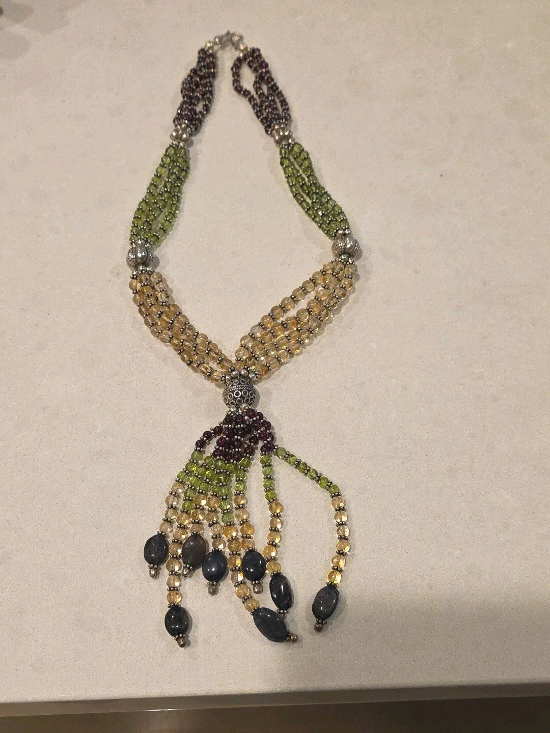 Heidi Daus Vintage Art Deco Style Asymmetrical Necklace