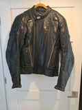 Vintage Frank Thomas Leather Jacket Size UK 48, EUR 58, MEDIUM Padded Nice