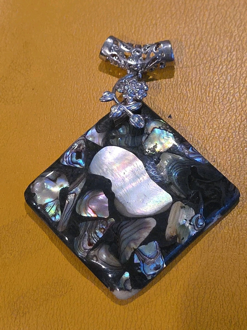 Rainbow Abalone Paua Shell Hearts & Pendant