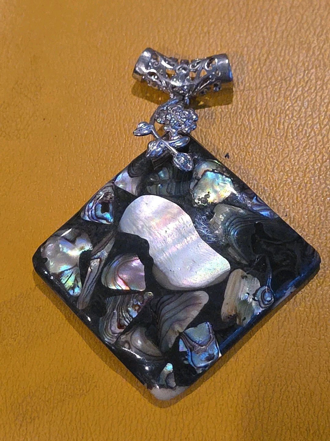 Rainbow Abalone Paua Shell Hearts & Pendant