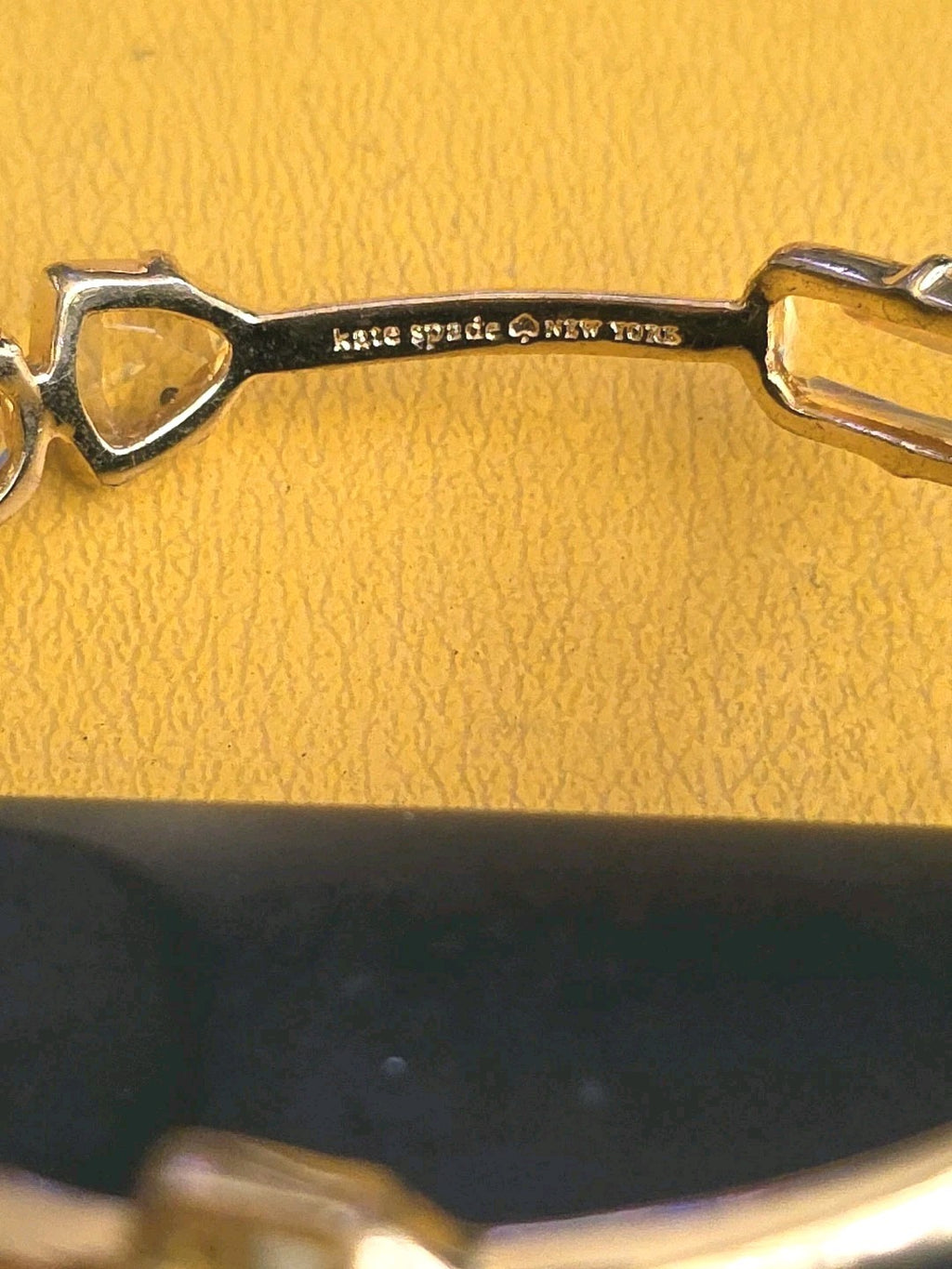 Kate Spade Gold Bracelet Yellow Crystal Accents