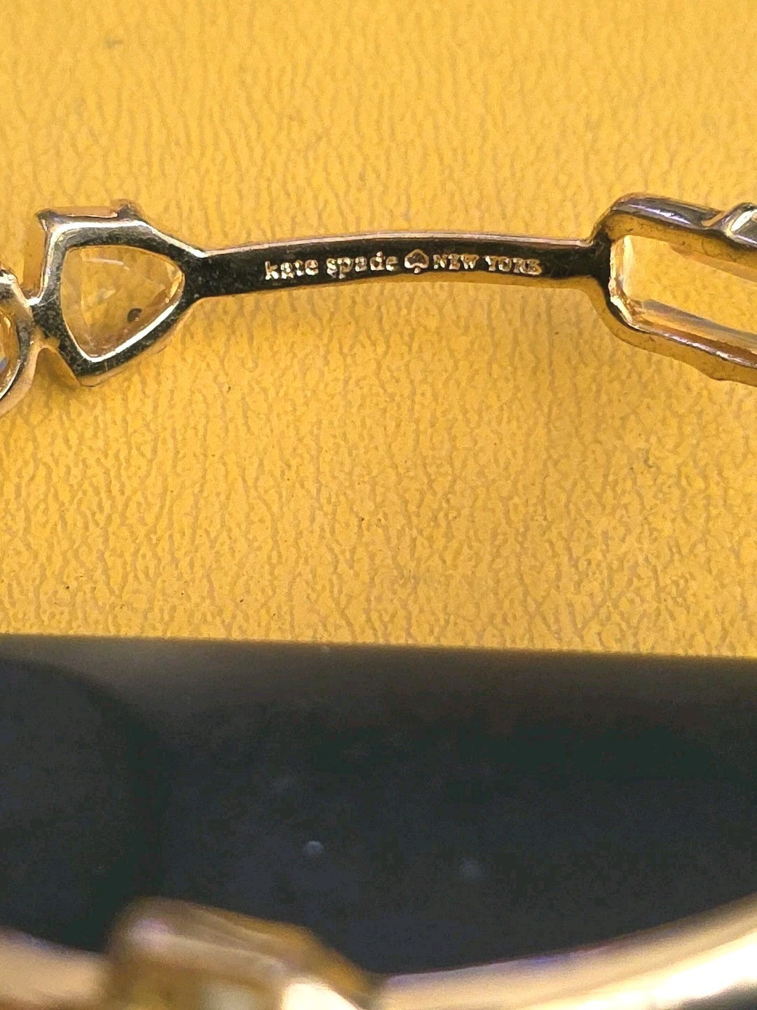 Kate Spade Gold Bracelet Yellow Crystal Accents