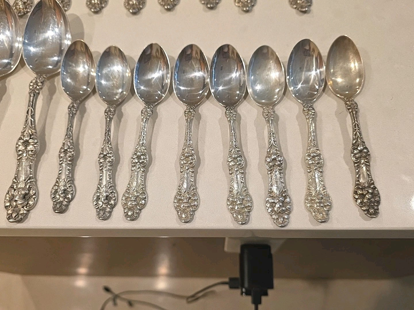 Old Orange Blossom by Alvin Sterling Silver Flatware Set Service 40 pcs
