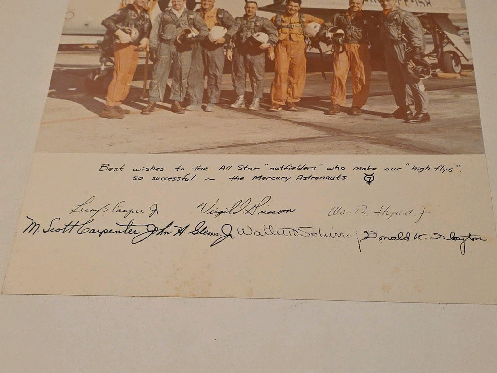 Rare Mercury 7 Astronauts Signed Photo
