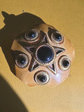 Vintage Original By Robert Deco Franchise Yet Black Glass Brooch Pin