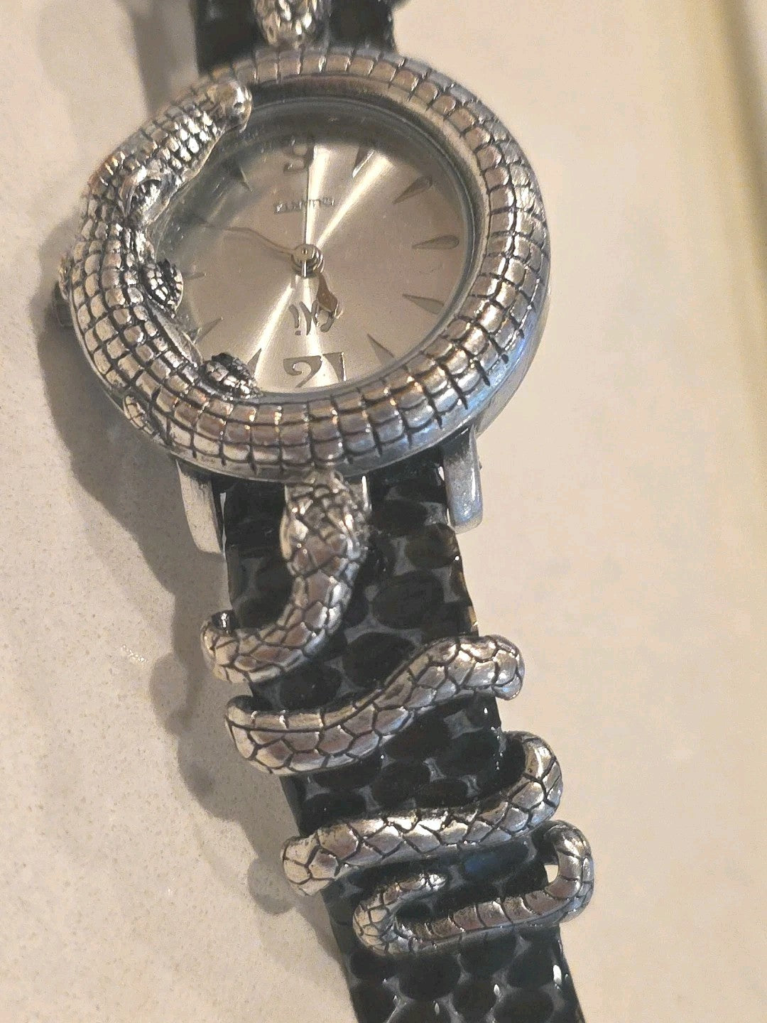 Chi by Falchi Designer Gator Snake Watch Running Fine New Battery