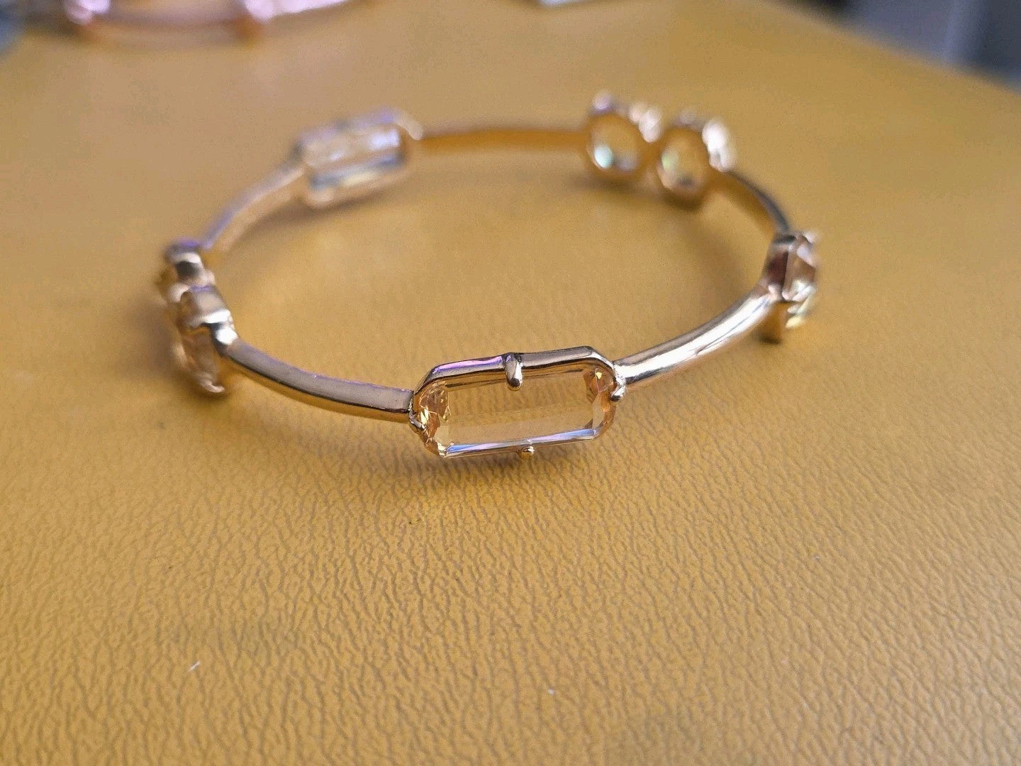 Kate Spade Gold Bracelet Yellow Crystal Accents