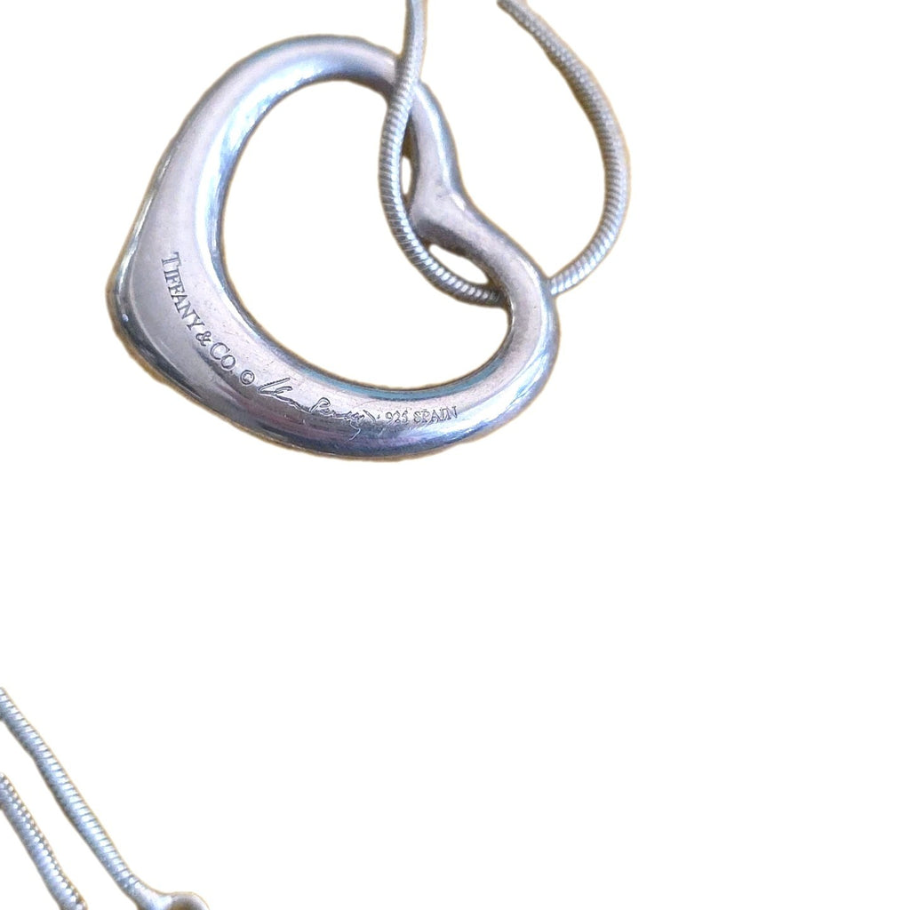 TIFFANY & Co ELSA PERETTI 925 STERLING SILVER OPEN HEART NECKLACE