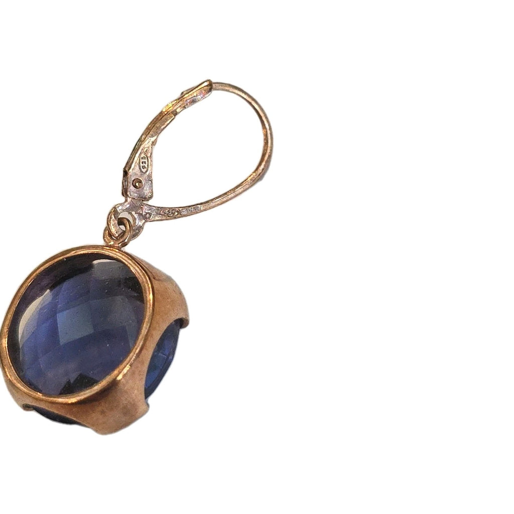 Beautiful Ag 925 Tanzanite Earrings in Gold Vermile