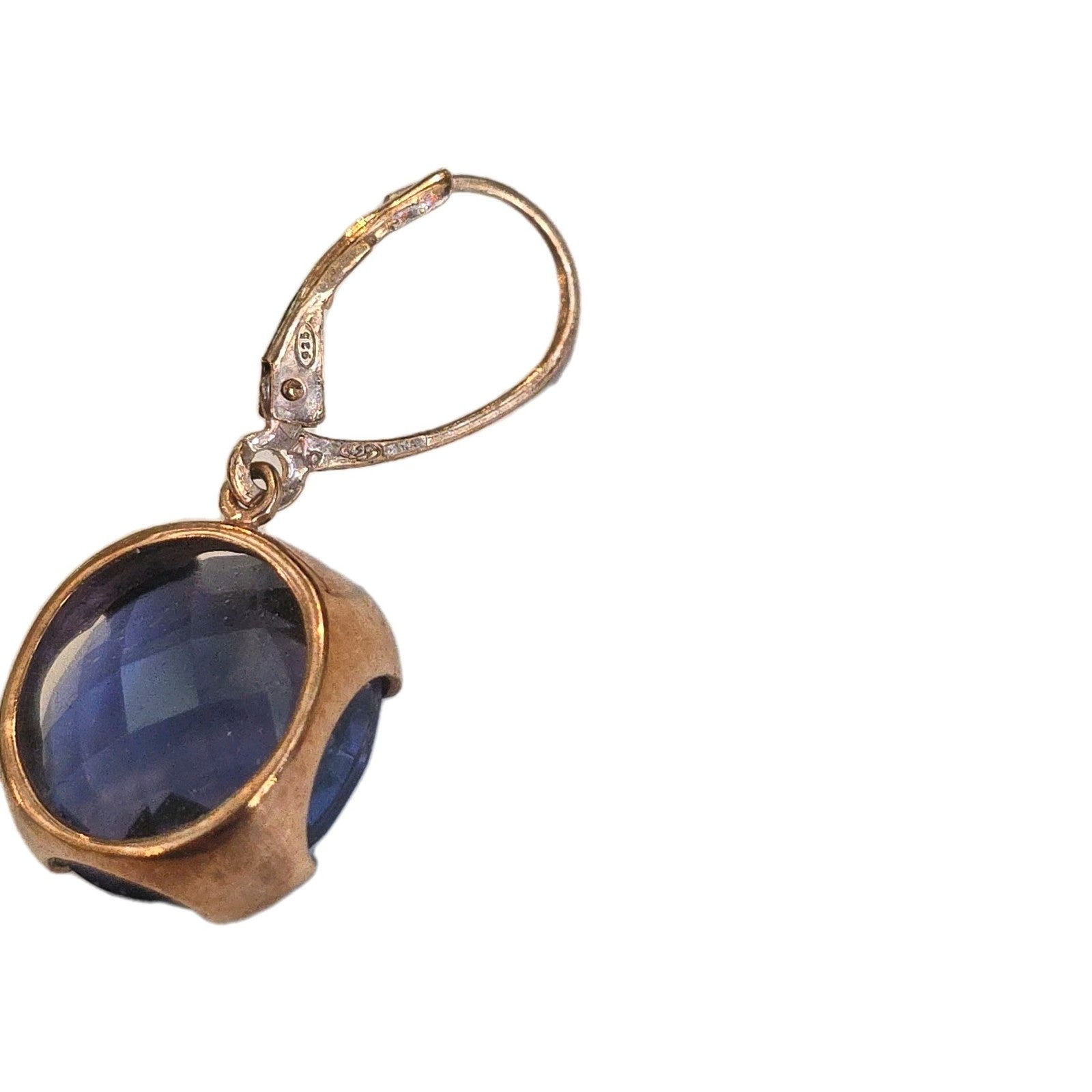 Beautiful Ag 925 Tanzanite Earrings in Gold Vermile