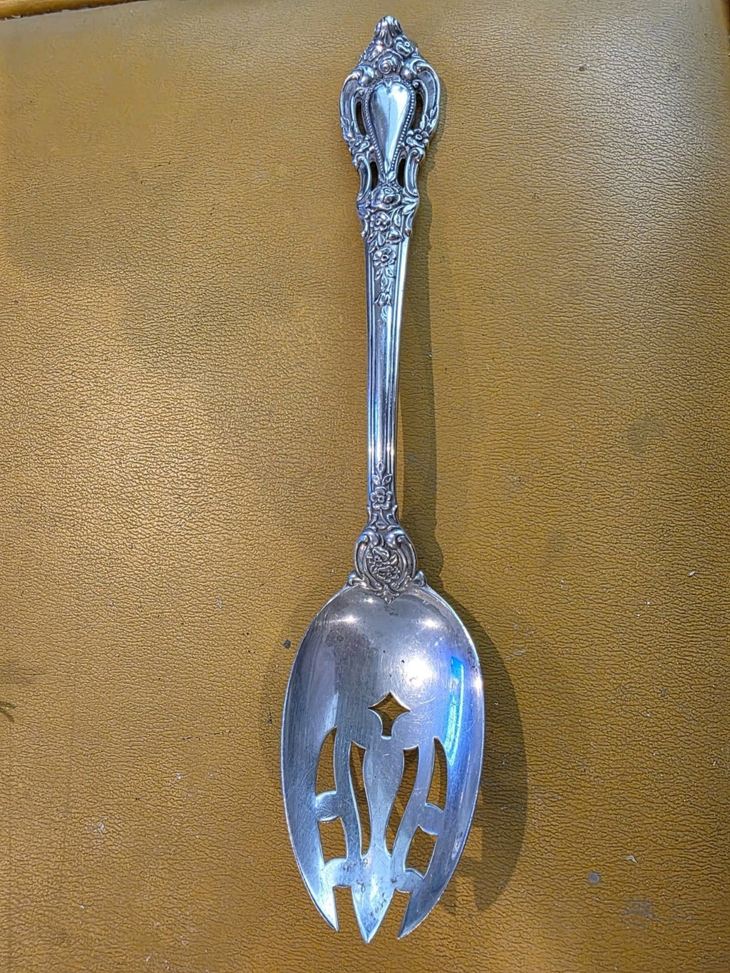 Eloquence by Lunt Sterling Silver Serving Spoon Pierced Original 8 1/2"