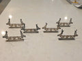 Lot of 6 Taxco Antique Sterling Silver Menu Place Card Holders