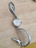 Hamilton Women Asymmetrical White 10k  Gold Filled Case White Dial Watch