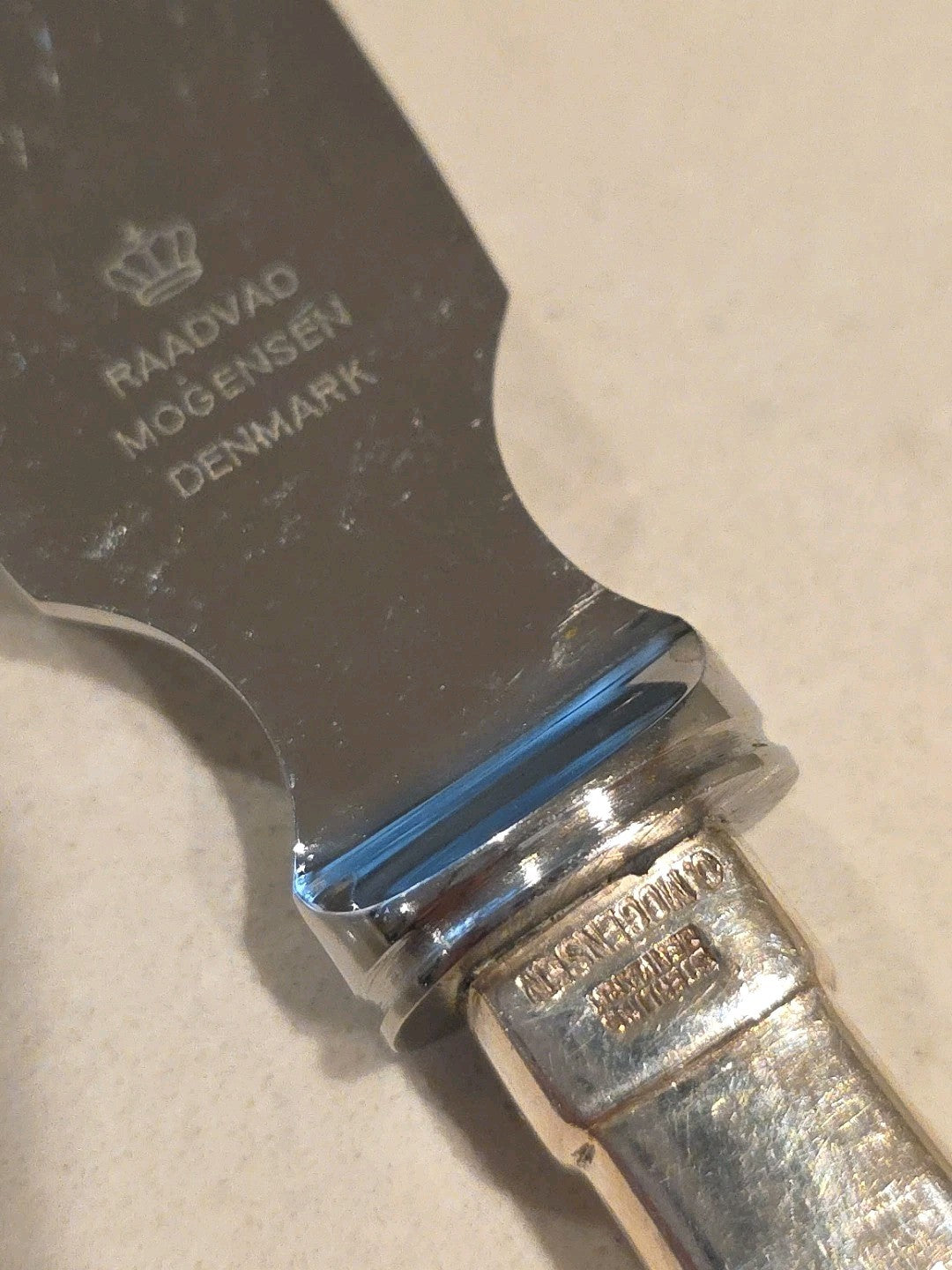ORLA VAGN MOGENSEN DENMARK GRETA STERLING SILVER 10 1/2" FISH SERVING KNIFE