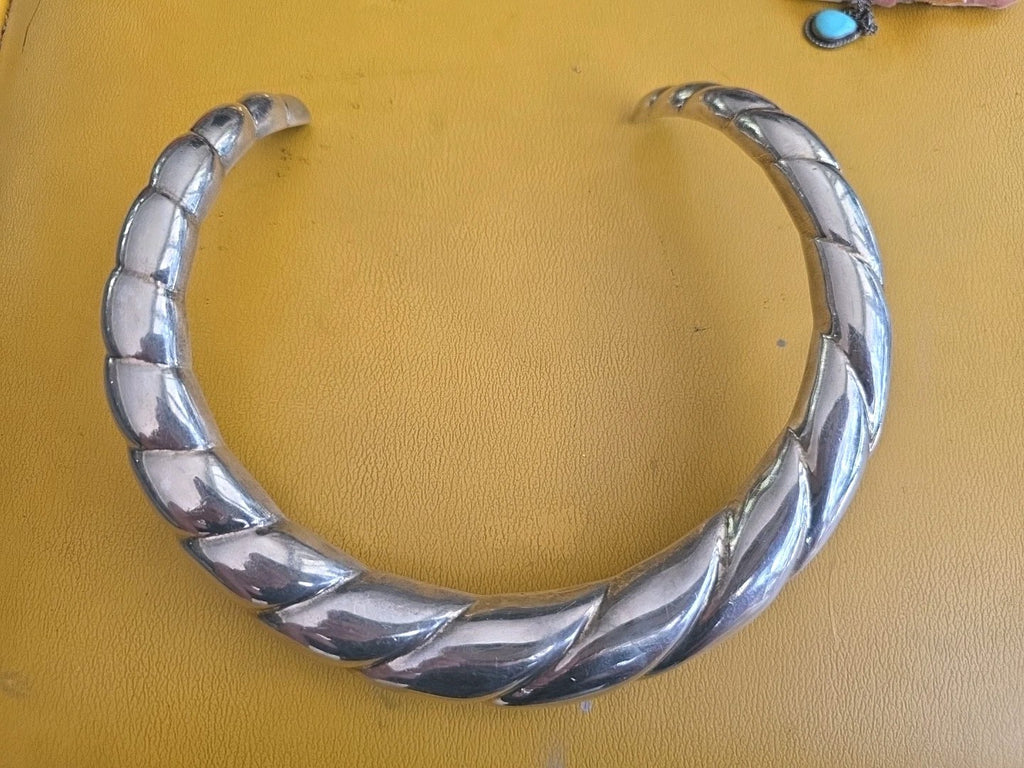 Vintage 925 Sterling Silver Zina of Beverly Hills Choker Collar Necklace