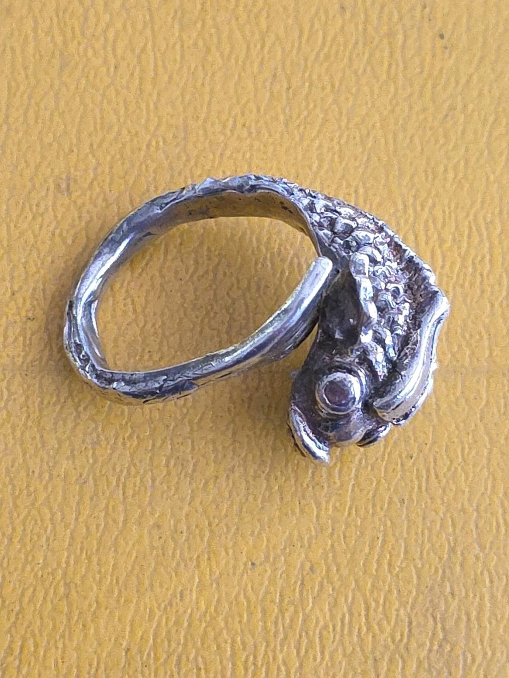 Sterling Silver Koi Fish Ring Size 6.5 Very Unusual