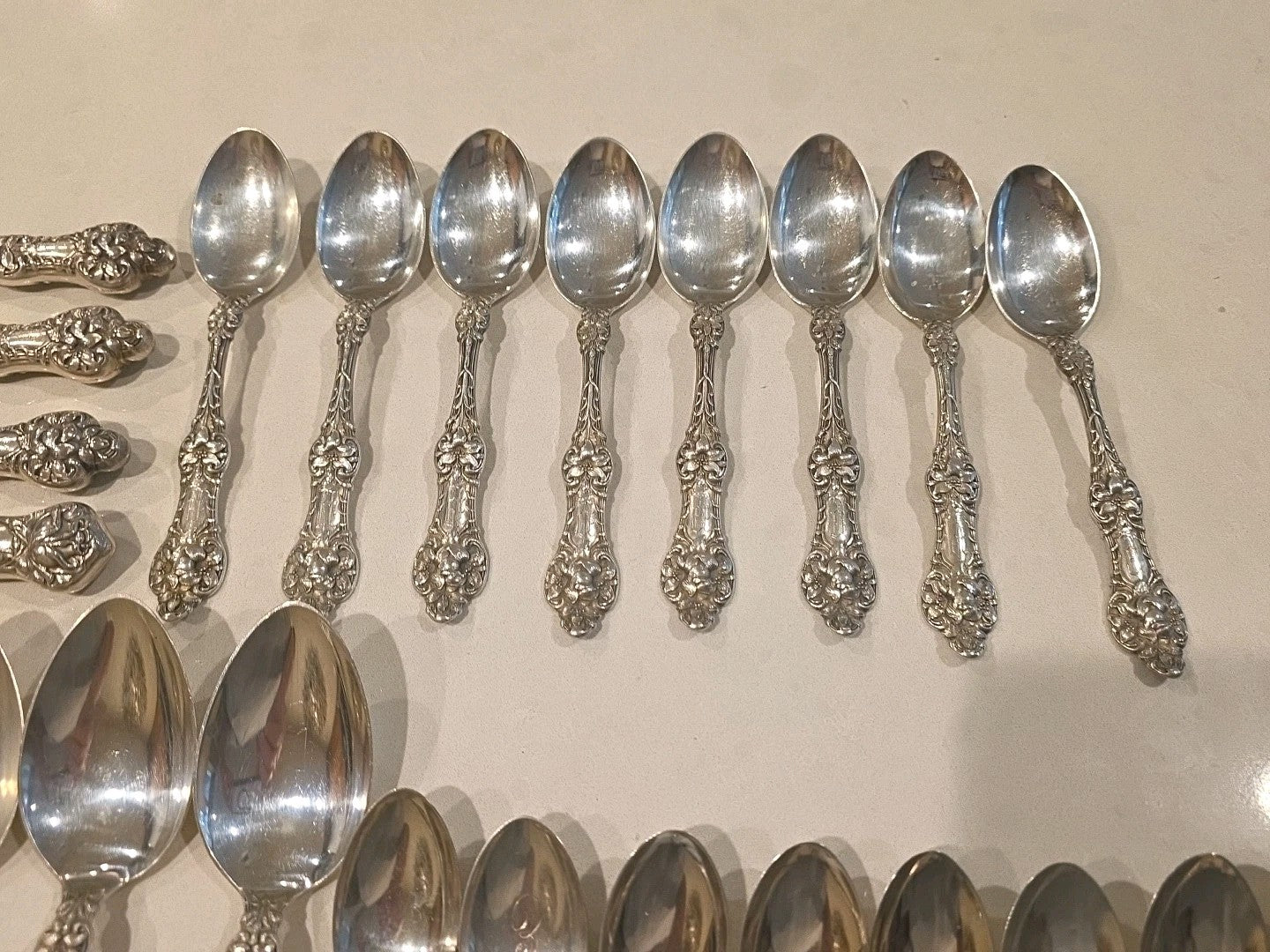 Old Orange Blossom by Alvin Sterling Silver Flatware Set Service 40 pcs