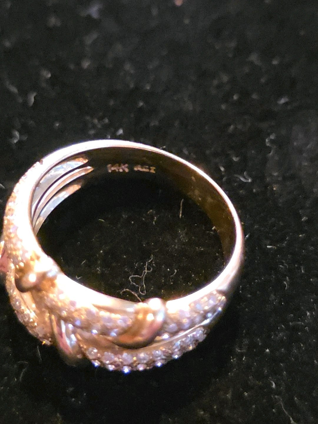 14K YELLOW GOLD DIAMOND COCKTAIL RING SIZE 7