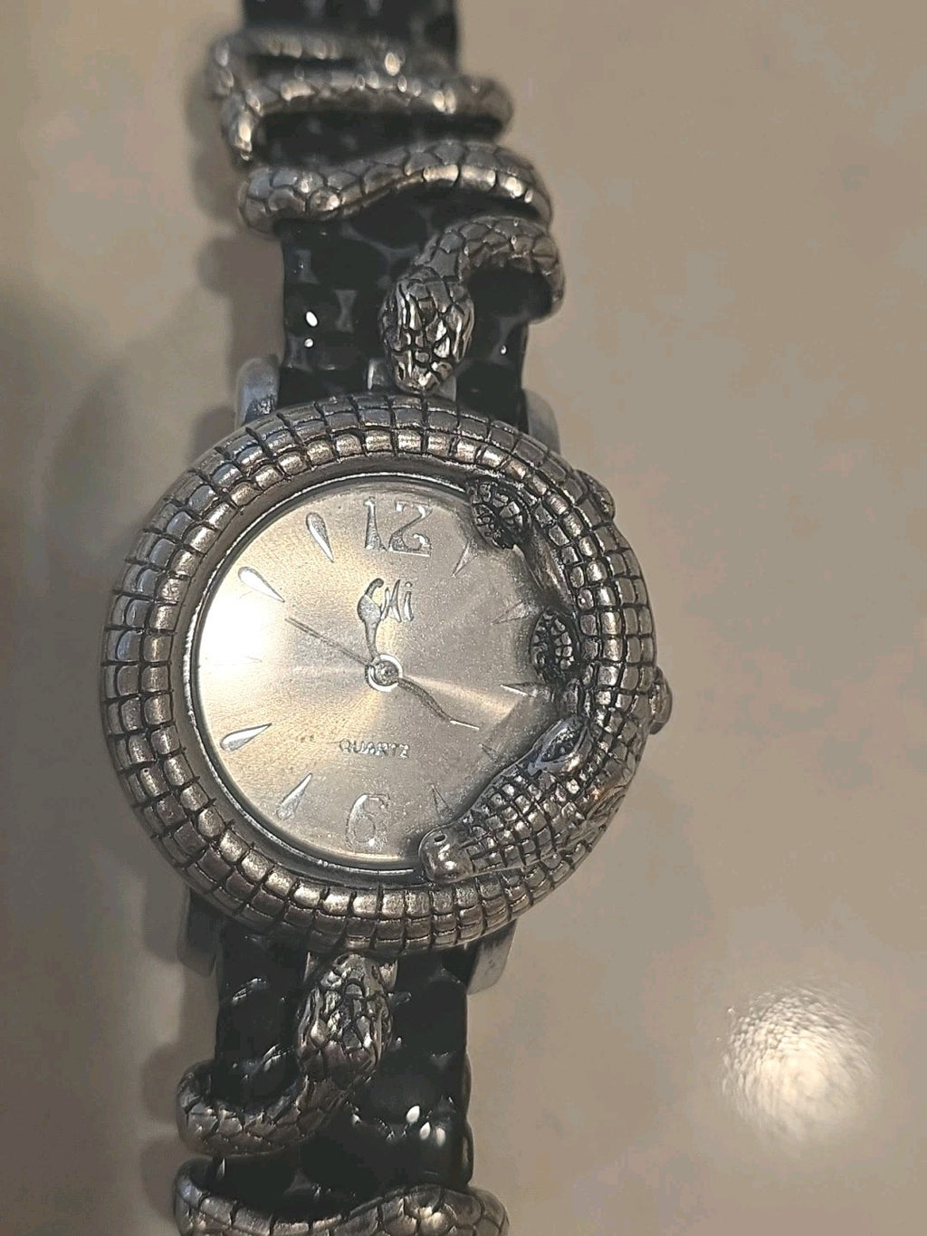Chi by Falchi Designer Gator Snake Watch Running Fine New Battery