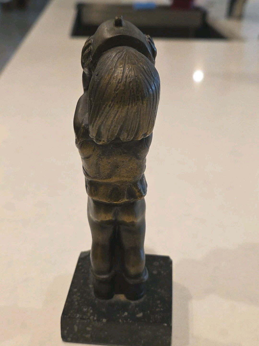 BRONZE BOY DRINKING MILK SCULPTURE BY ARINELLI STATUE GREAT GIFT HOME DECOR