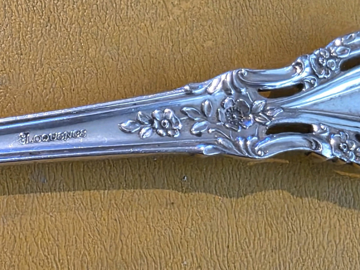 Eloquence by Lunt Sterling Silver Serving Spoon Pierced Original 8 1/2"