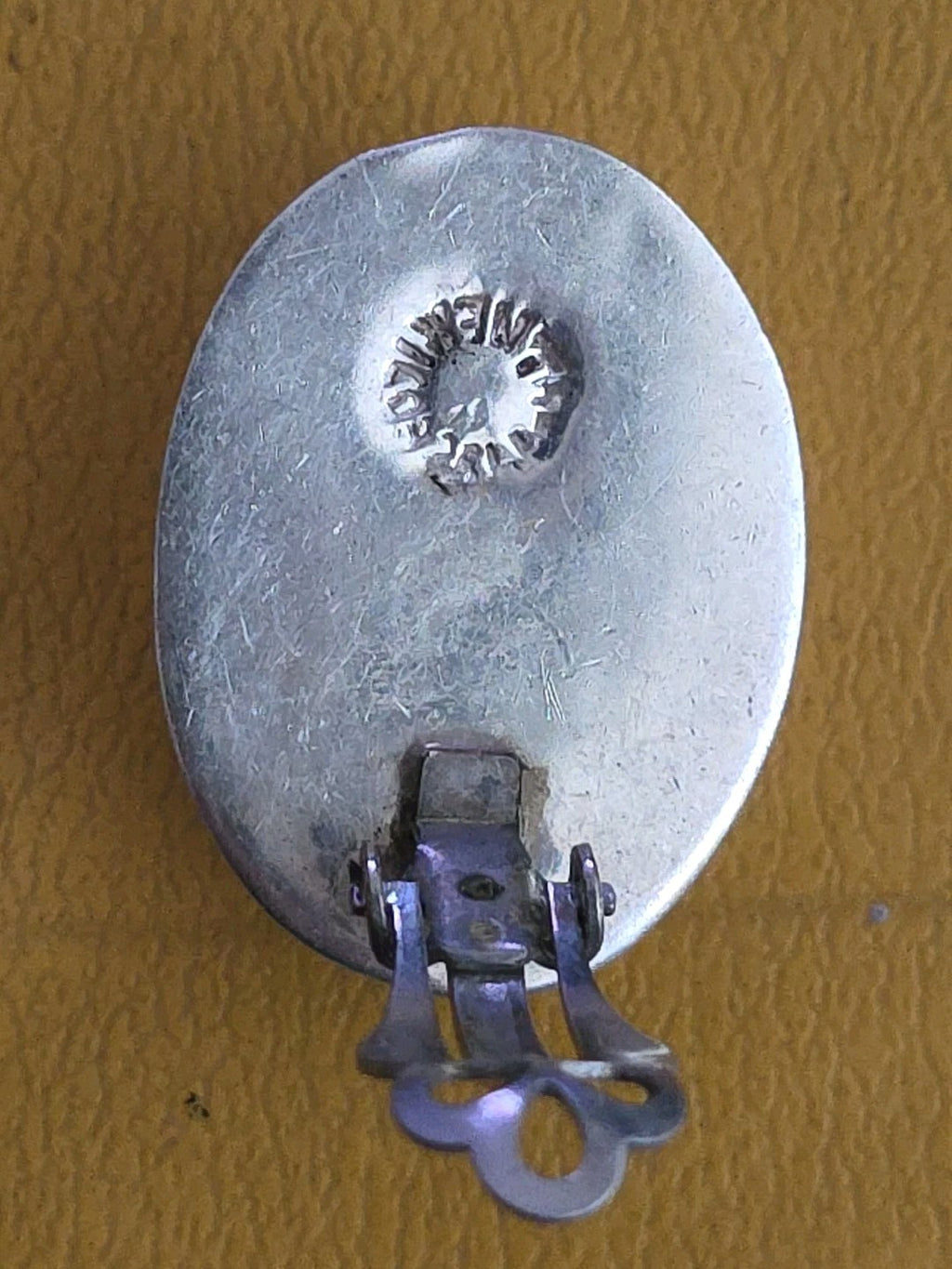 Vintage Large Modernist LOS BALLESTEROS MEXICO Sterling Silver Clip On Earrings