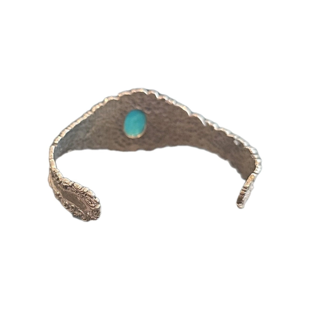 Or Paz Sterling Silver  925 Turquoise Cuff Bracelet Size 7” Wrist