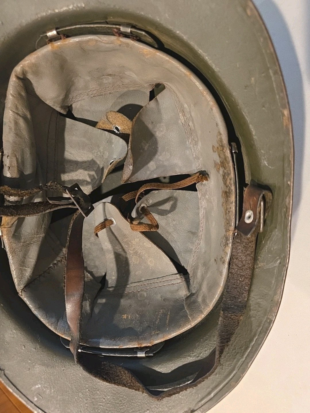 Belgian M1 Adrains World War II  Militray Combat Helmet