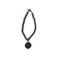 EXTASIA Thick Bronze Rope Chain & Intaglio Jet Glass Cameo Necklace