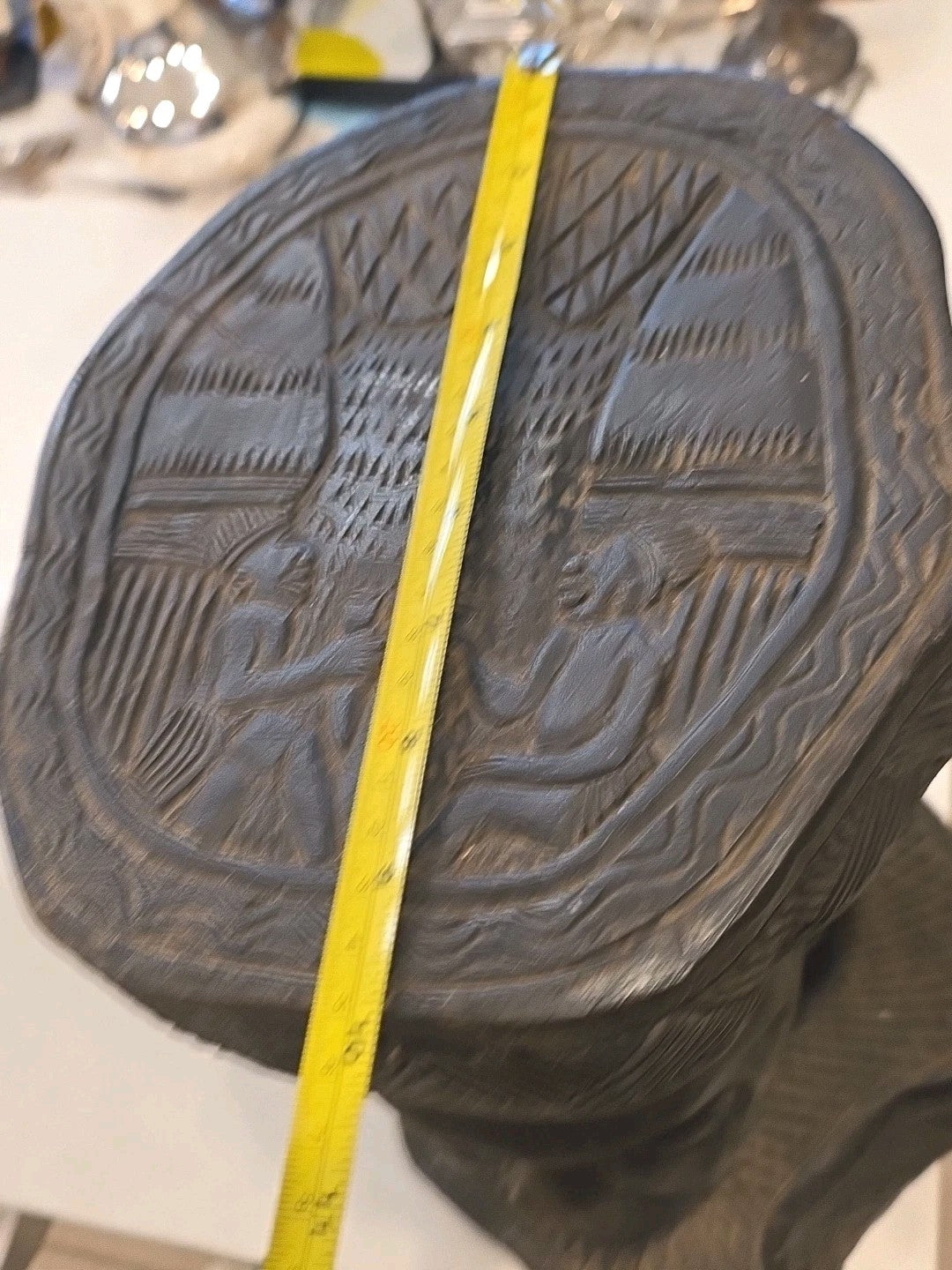 Antique Wood Carved Tree Congo Chief's Stool