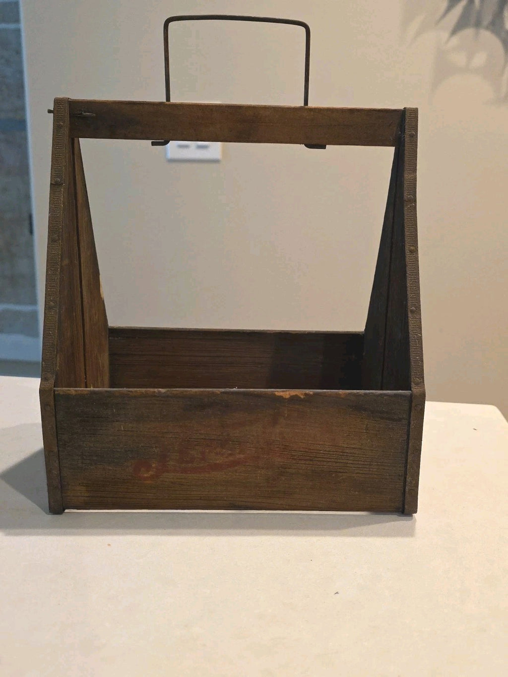 Early Pepsi Cola Wooden Soda Bottle Carrier - Great Graphics!
