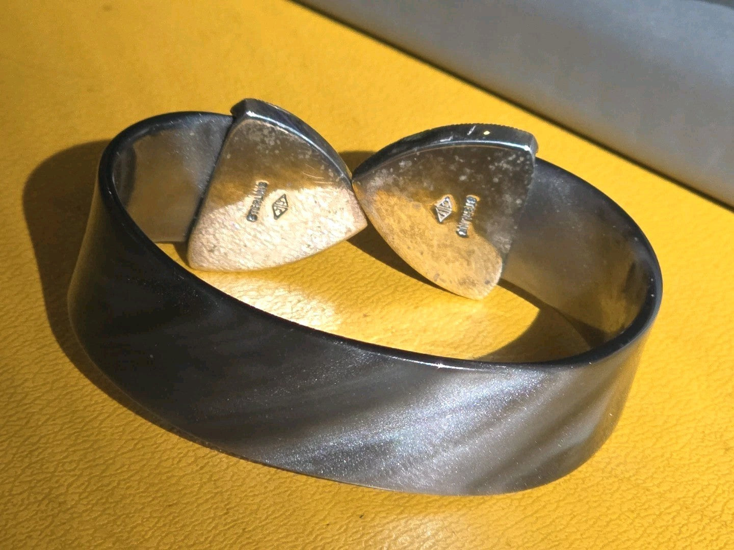 Judith Jack Vintage Sterling Silver Grey Tortoise  Bracelet