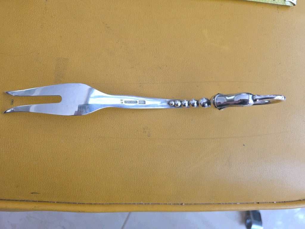O. Mogensen #35 Sterling Silver 8 3/8" Cold Meat Fork