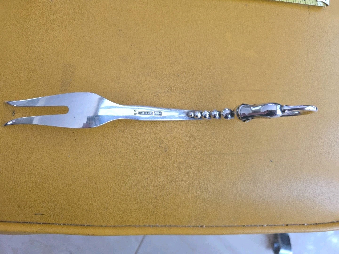 O. Mogensen #35 Sterling Silver 8 3/8" Cold Meat Fork