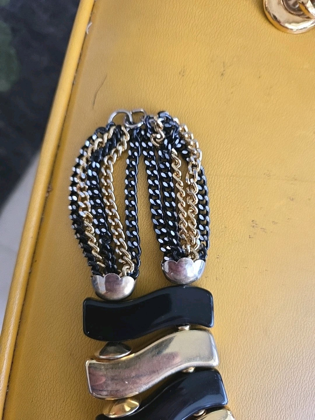 Black And Gold Costume ART DECO CHOKER NECKLACE