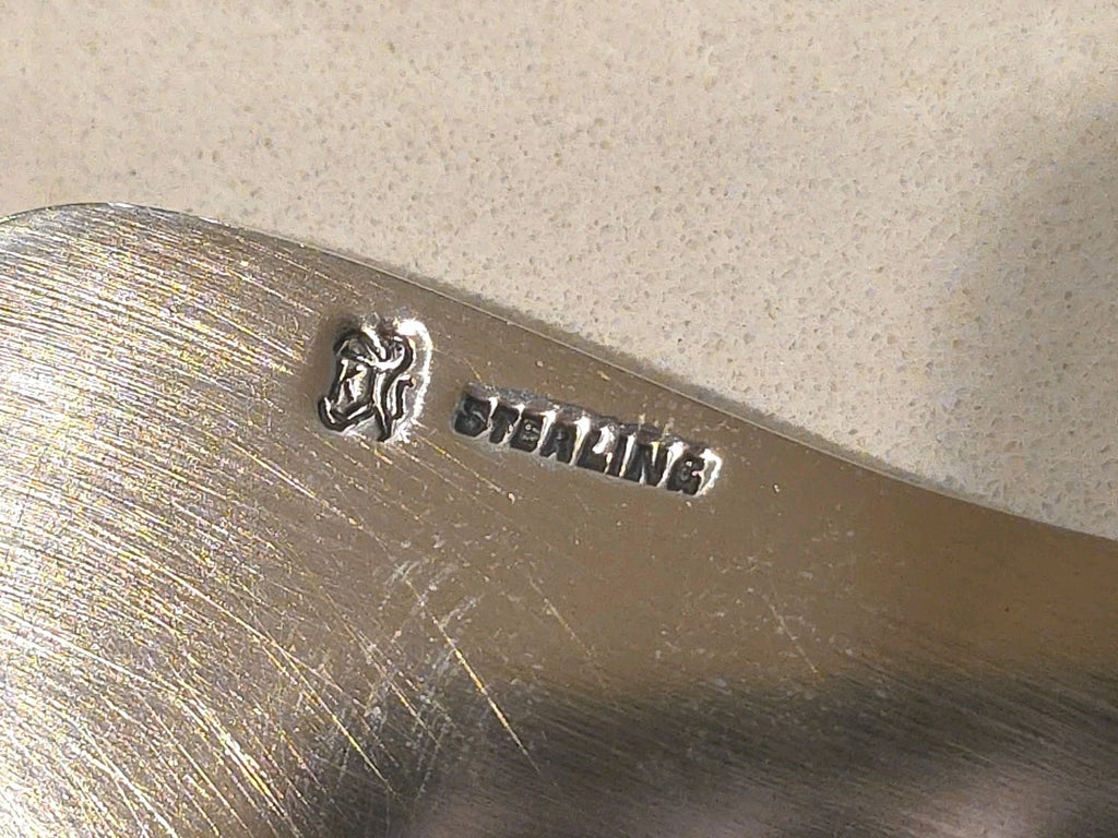 1900s Serving Knife Solid Sterling Silver Rococo Large 10 3/4" Rare