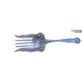 Bridal Rose by Alvin Sterling Silver Fish Serving Fork Pierced 10 1/2" Vintage